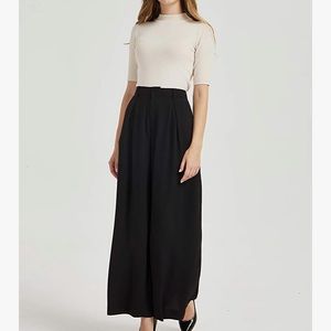 Women High Waist Casual Wide Leg Long Palazzo Pants Trousers